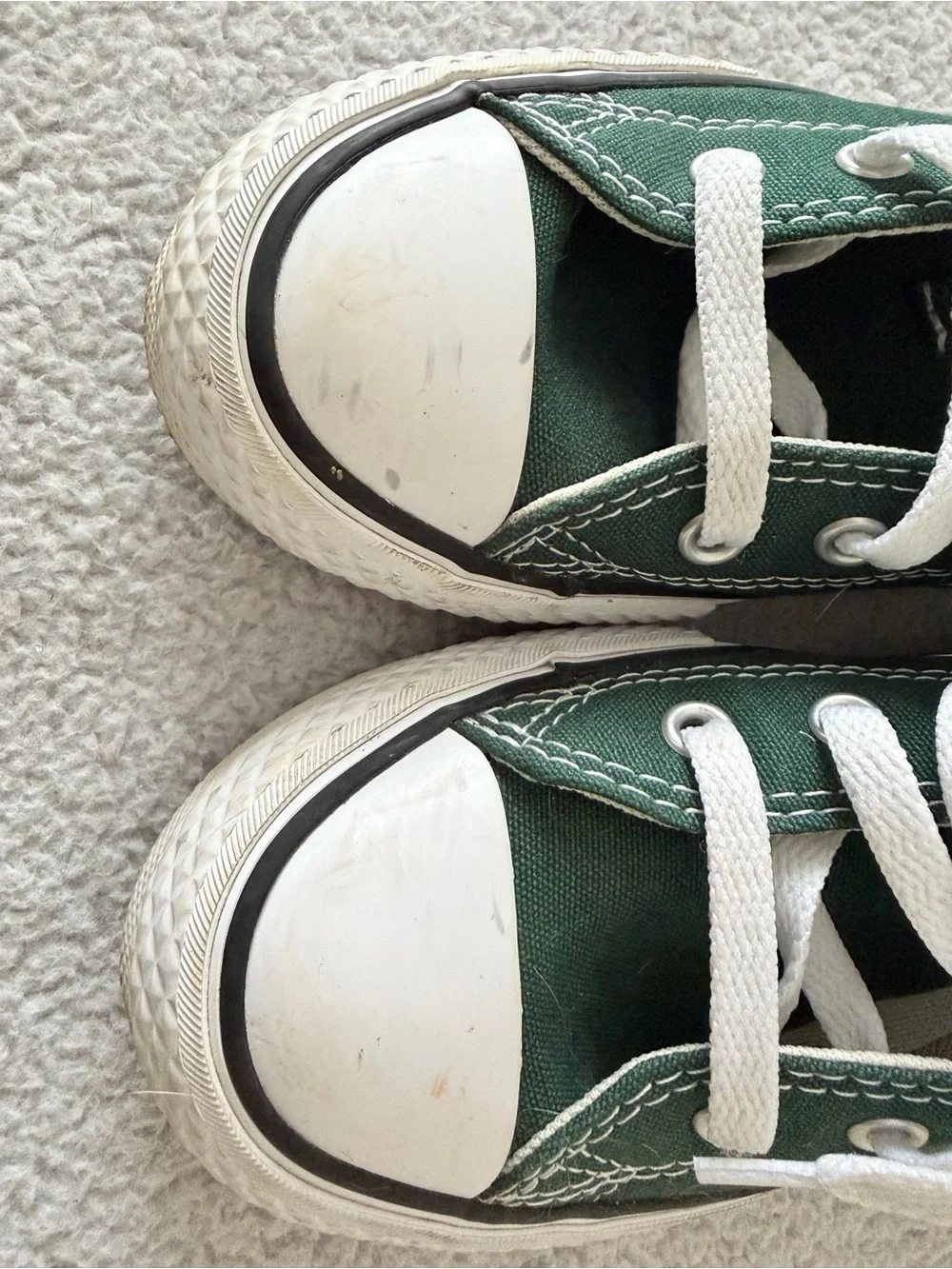Kids High-Top Canvas Sneakers in Dark Green